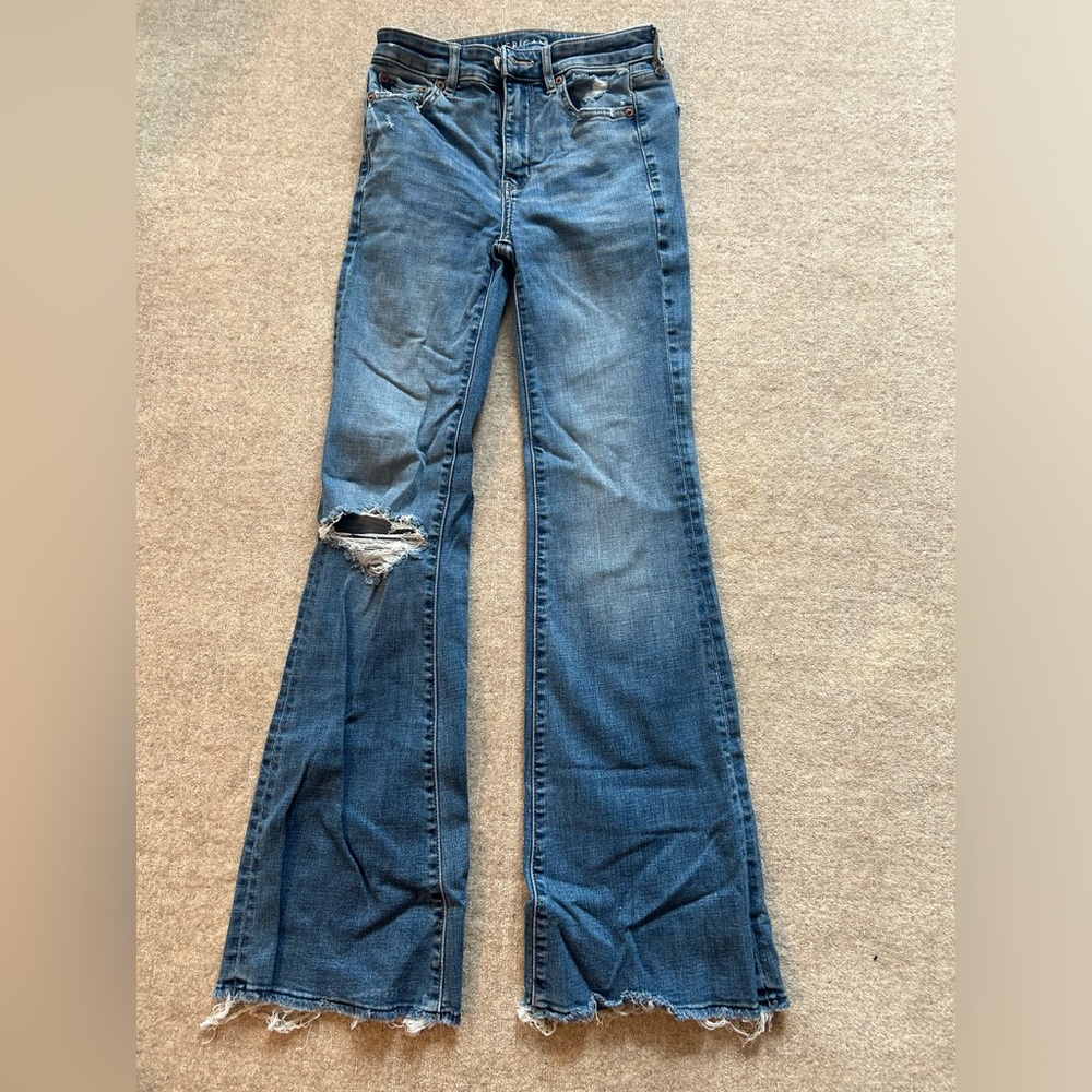 American Eagle Stretch Super HighRise Flare